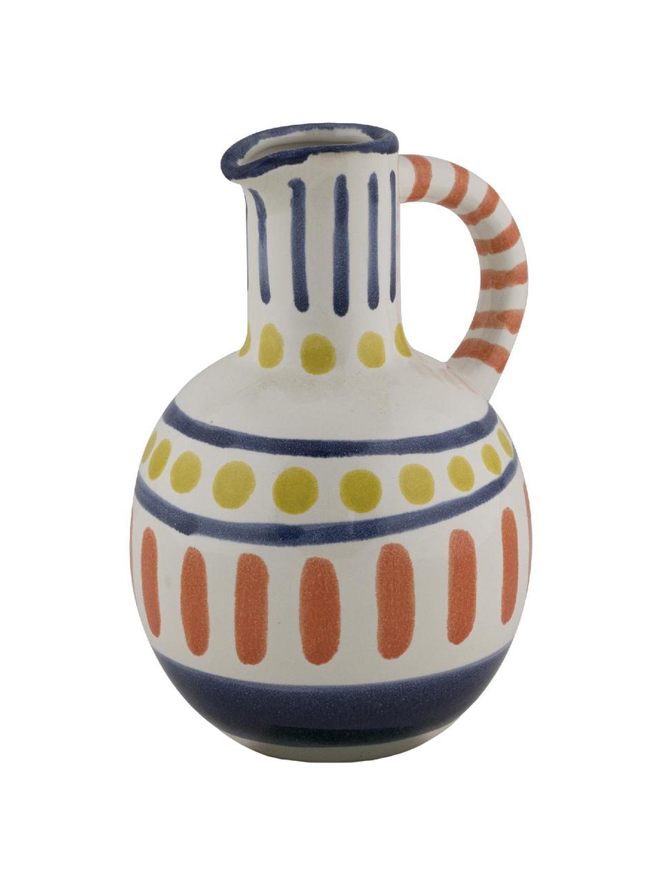 Grosse bemalte Vase Majorelle aus Keramik, Keramik, Mehrfarbig, 15 x 20 cm