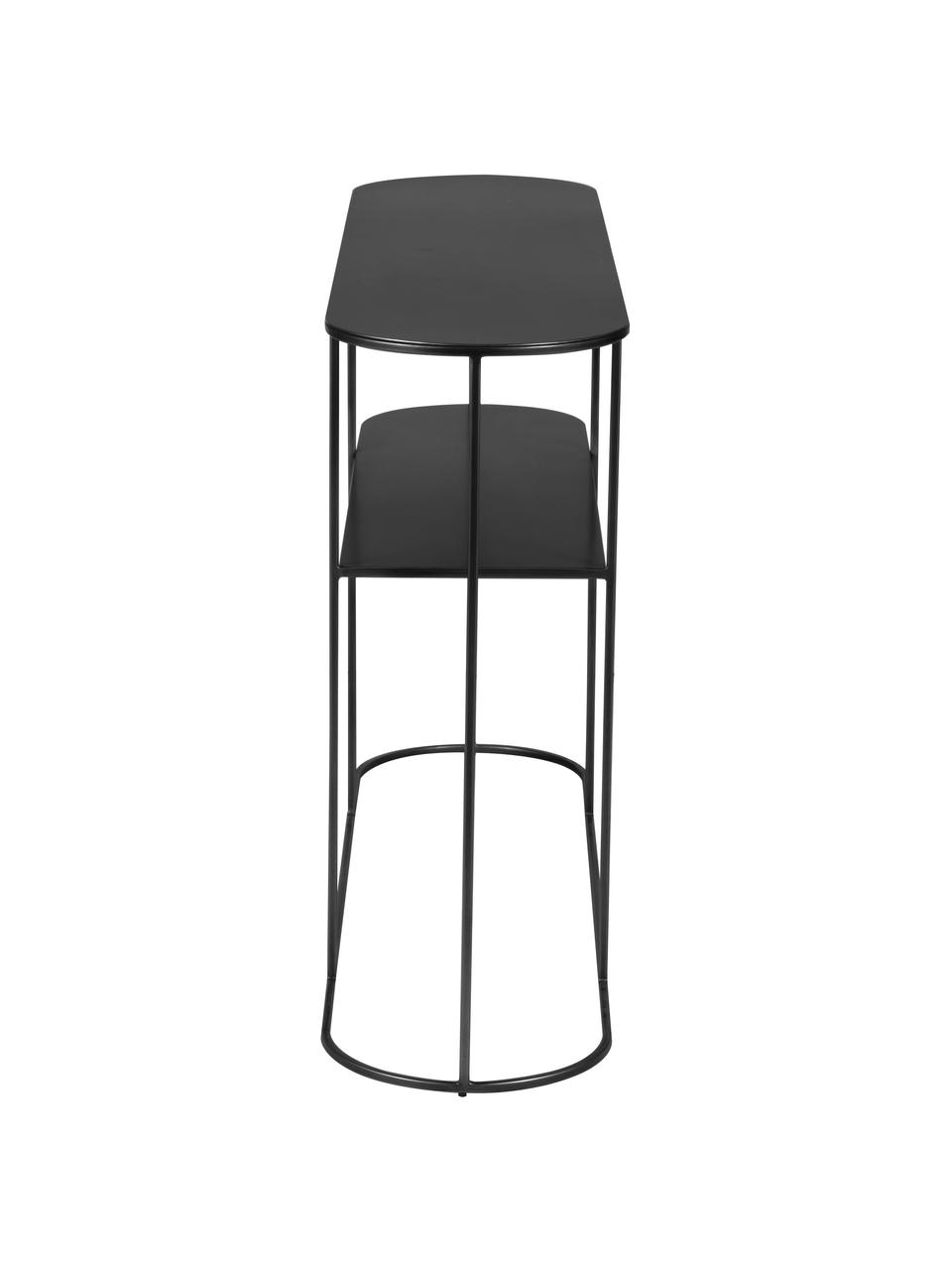 Consola de metal Grayson, Metal recubierto, Negro, An 120 x Al 76 cm