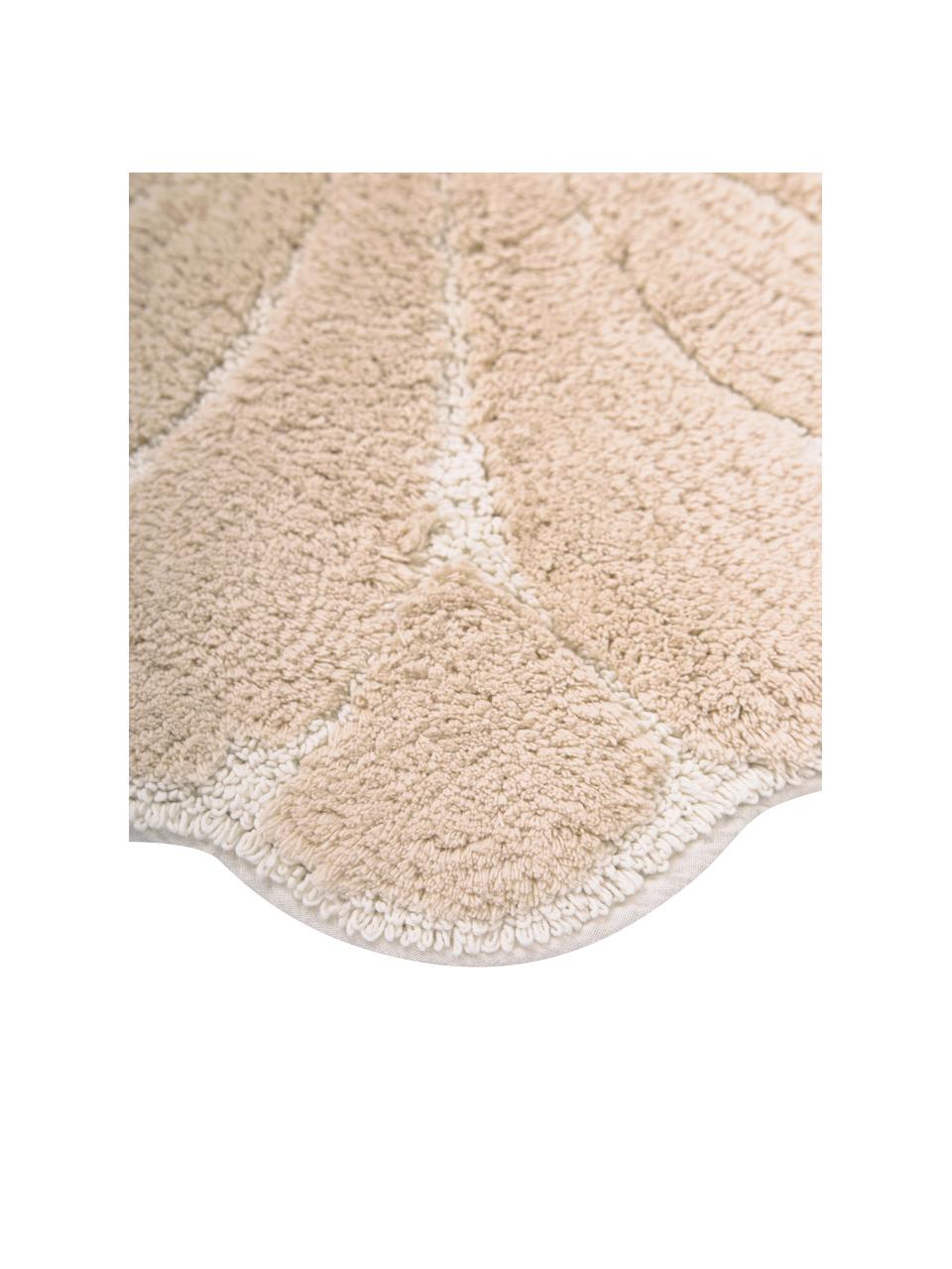 Tappeto bagno in cotone ecru Soft, 100% cotone, Ecru, bianco, Larg. 70 x Lung. 130 cm