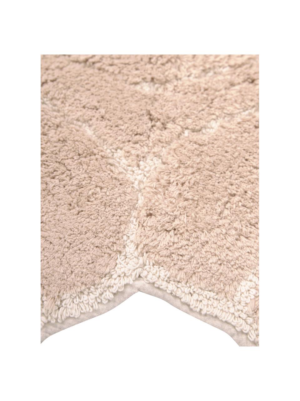 Bavlněný koupelnový kobereček Soft, 100 % bavlna, Režná, bílá, Š 70 cm, D 130 cm