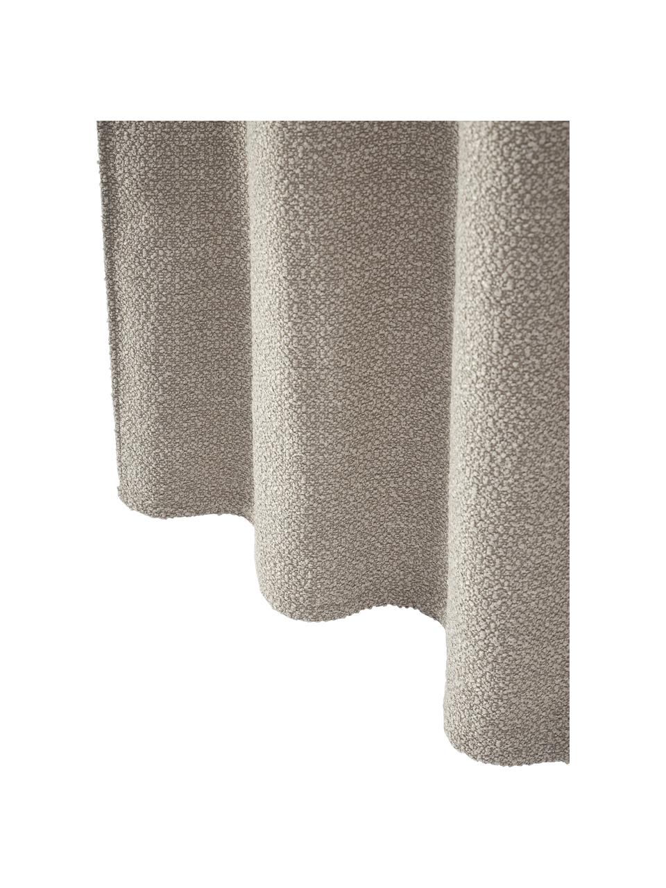 Blickdichte Bouclé-Vorhänge Bellamie mit Tunnelsaum, 2 Stück, Bouclé (85 % Polyester, 15 % Acryl), Greige, B 135 x L 260 cm