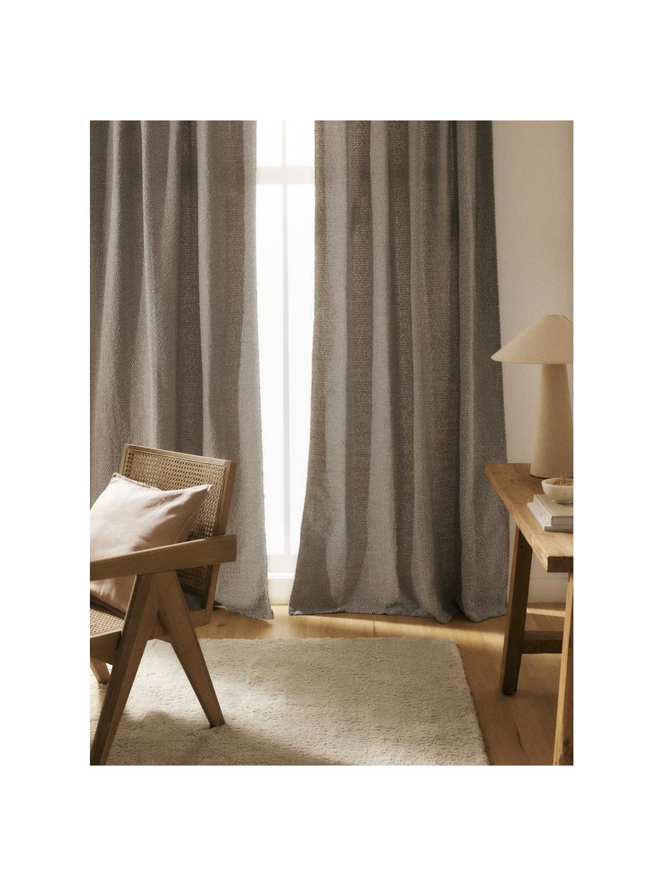 Cortinas semiopacas en tejido bouclé Bellamie, 2 uds