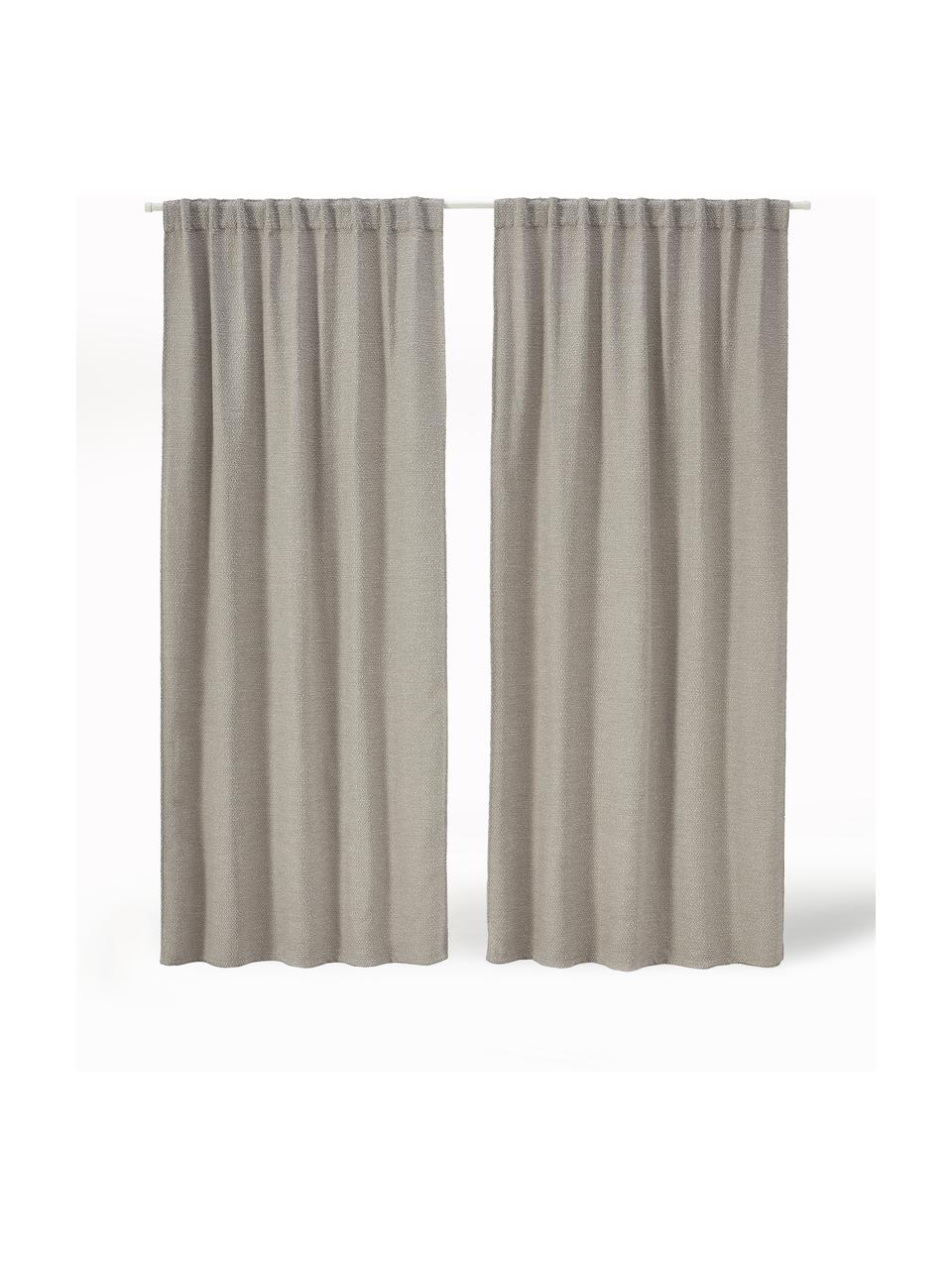 Cortinas semiopacas en tejido bouclé Bellamie, 2 uds