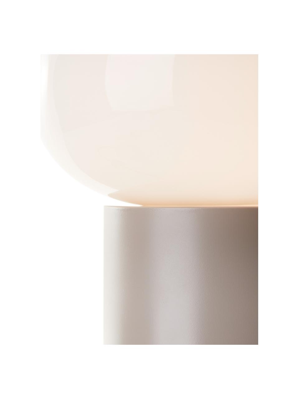 Petite lampe à poser Deany, Grège, blanc, larg. 20 x haut. 27 cm
