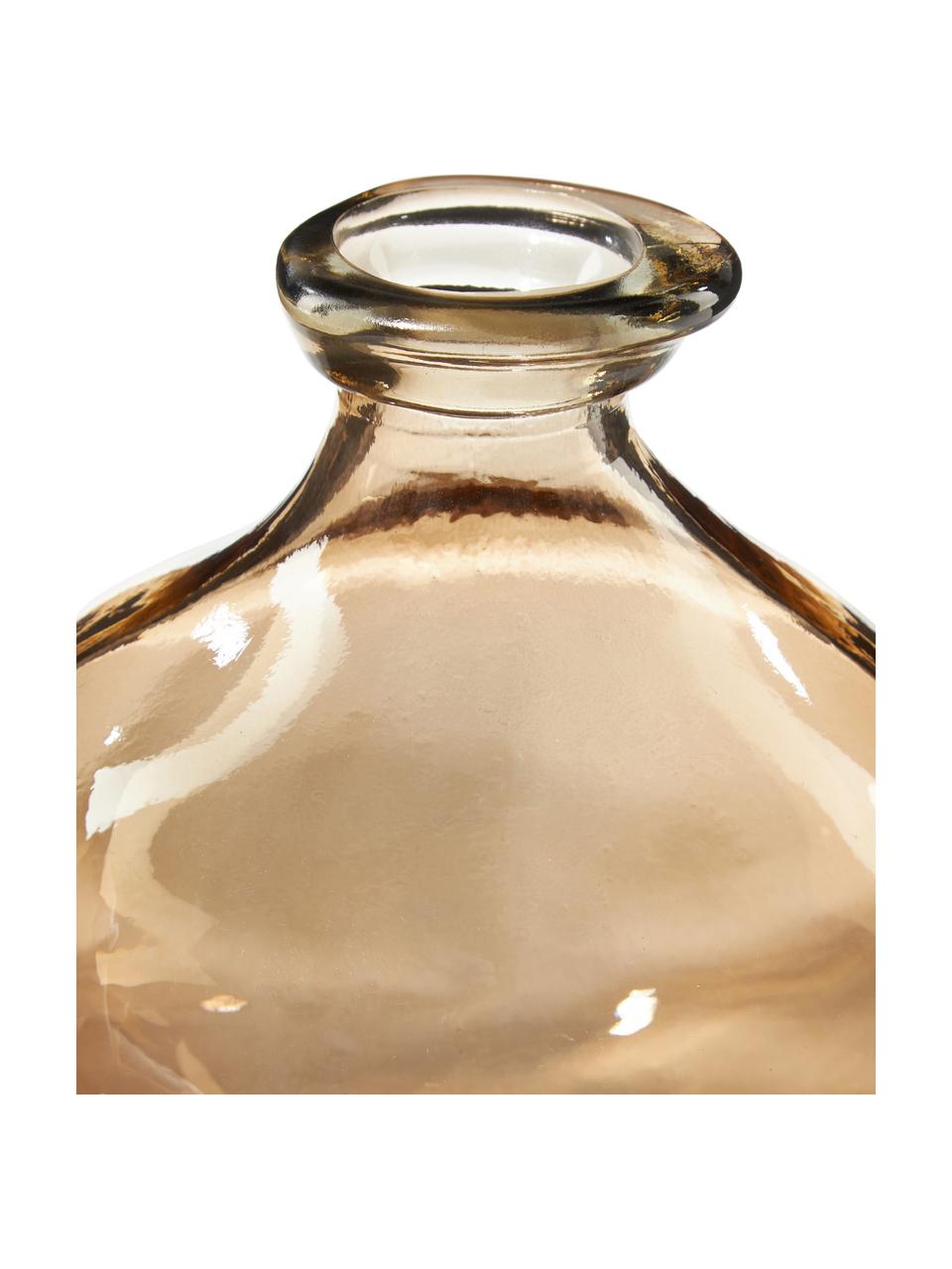 Vaso bottiglia Dina, Vetro riciclato, certificato GRS, Ambrato, Ø 16 x Alt. 18 cm