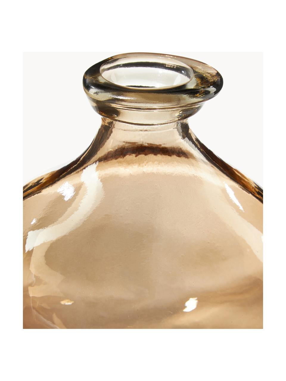 Jarrón botella Dina, Vidrio reciclado con certificado GRS, Ámbar, Ø 16 x Al 18
