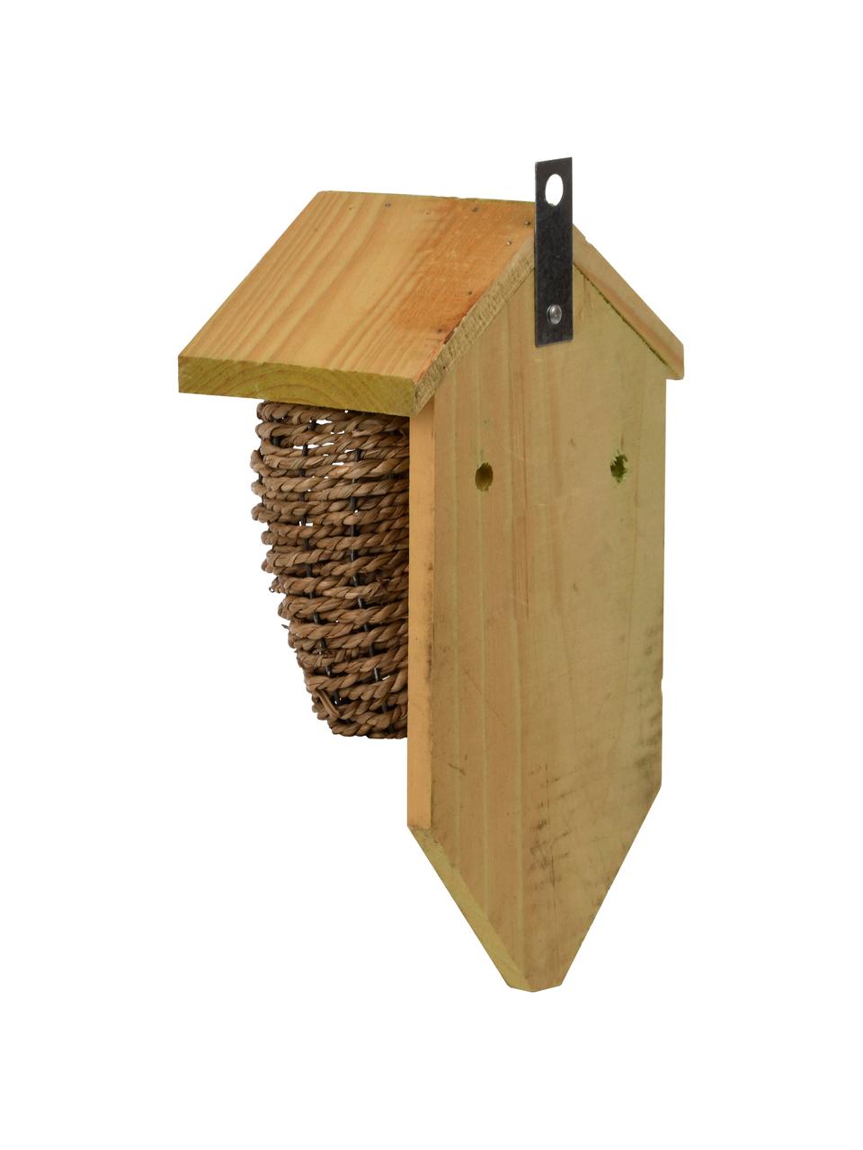 Wandobject Nest voor winterkoning, Bruin, grenenhoutkleurig, B 15 x H 26 cm