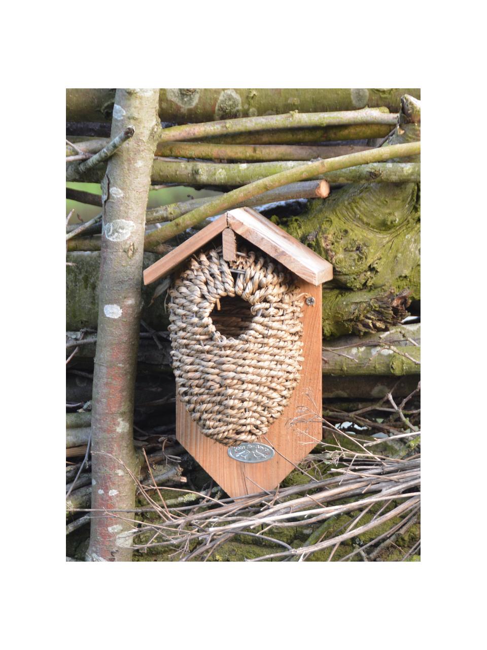 Nástenné hniezdo pre vtáky Nest, Hnedá, borovicové drevo, Š 15 x V 26 cm