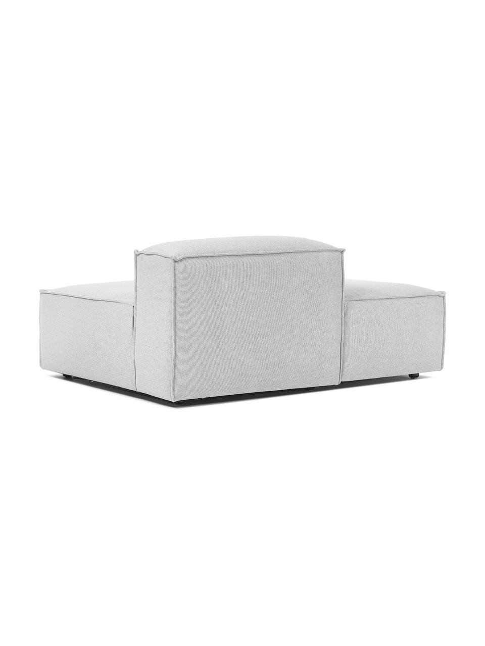 Modulo-Chaise longue Lennon, Rivestimento: 100% poliestere Con 115.0, Struttura: legno di pino massiccio, , Piedini: plastica, Tessuto grigio chiaro, Larg. 150 x Alt. 68 cm, schienale a destra