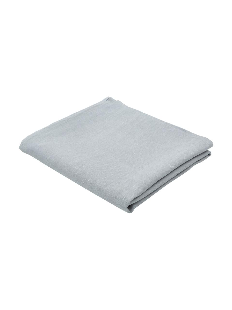 Tovaglia in lino girgio chiaro Heddie, 100% lino, Grigio-blu, Per 6-10 persone (Larg. 145 x Lung. 250 cm)