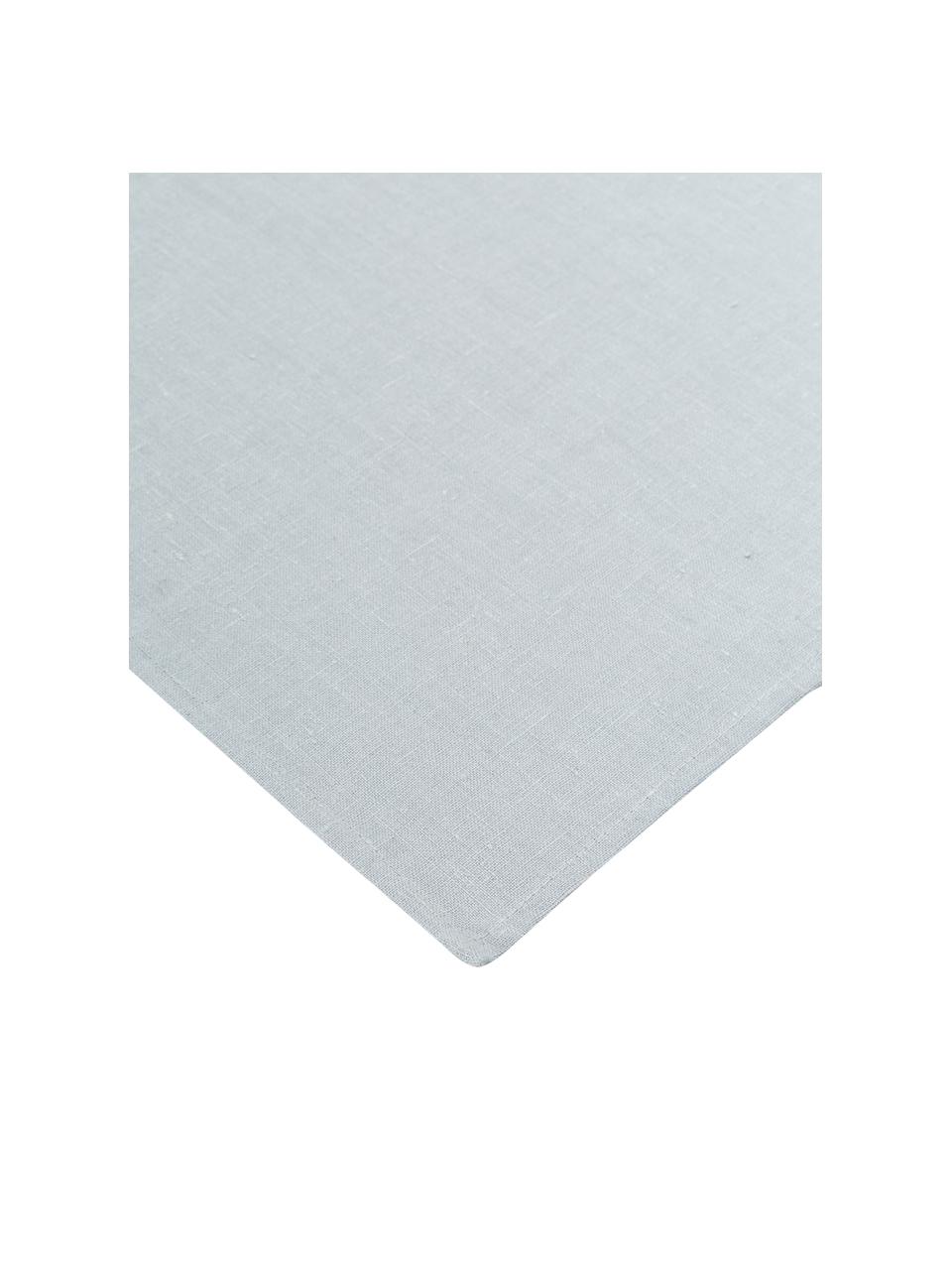 Tovaglia in lino girgio chiaro Heddie, 100% lino, Grigio-blu, Per 6-10 persone (Larg. 145 x Lung. 250 cm)