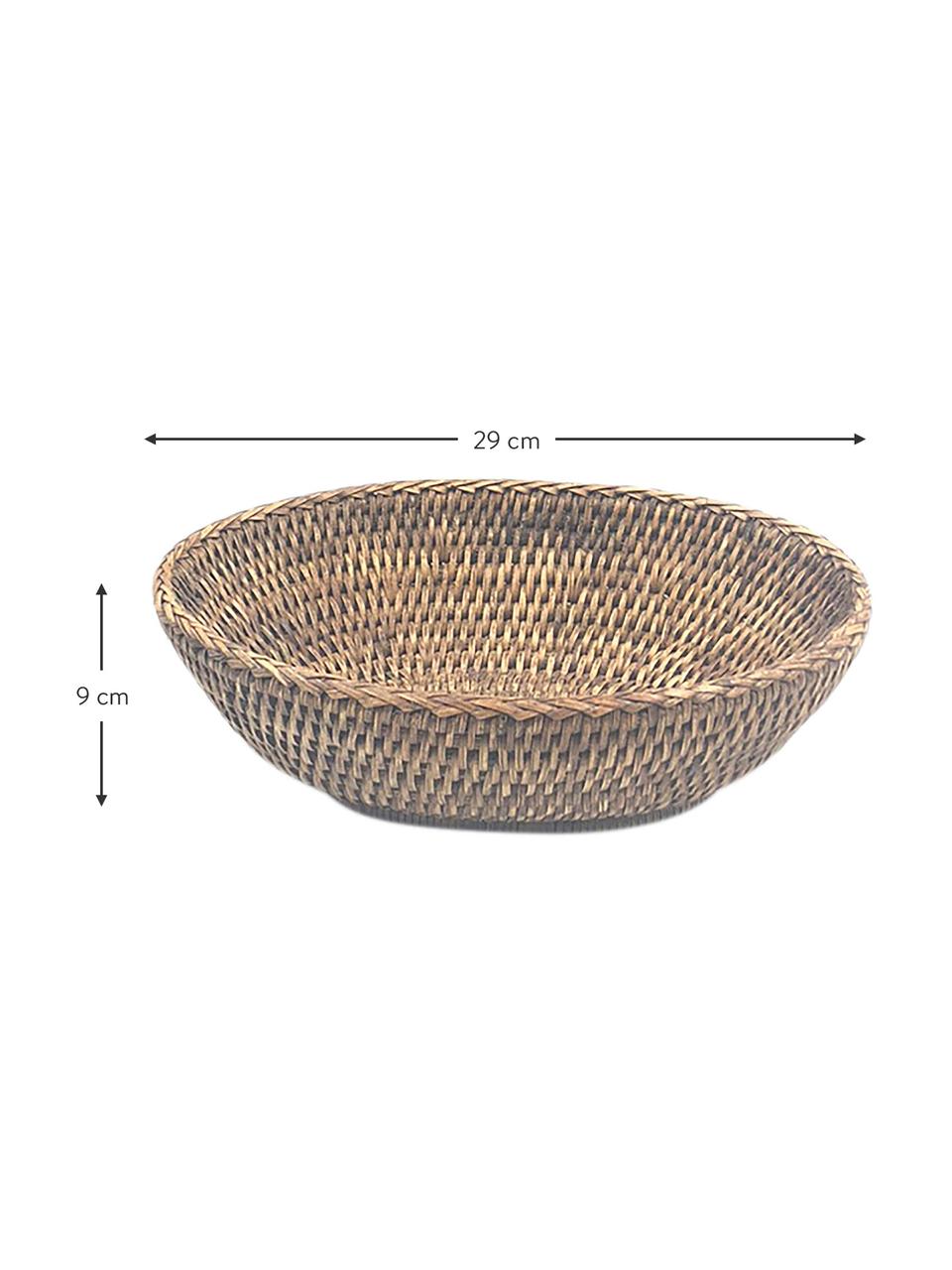 Brotkorb Ednna aus Rattan, Rattan, Brauntöne, B 29 x H 9 cm