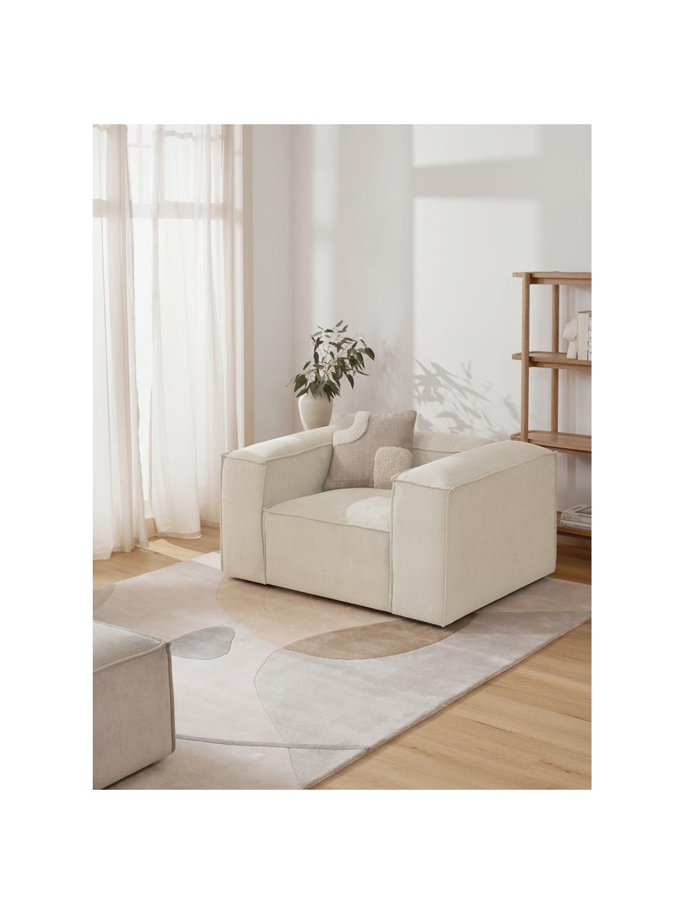 Menčestrové kreslo Lennon, Menčestrová béžová, Š 130 x H 101 cm