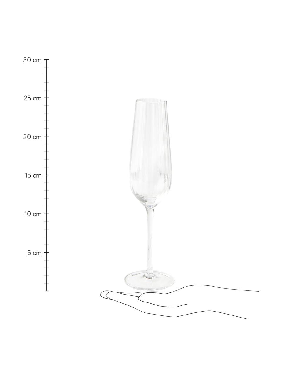 Flute champagne Akia 4 pz, Vetro, Trasparente, Ø 7 x Alt. 25 cm