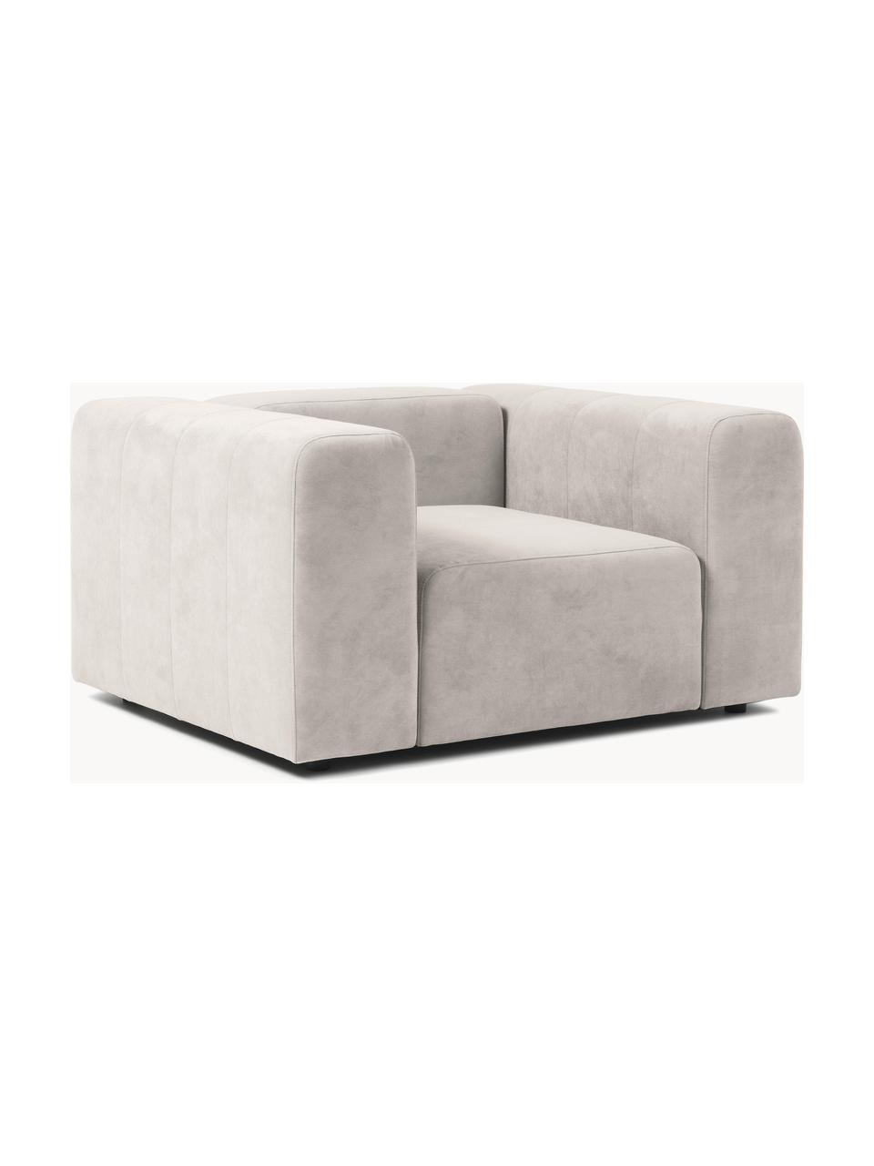 Sillón Lena, Tapizado: tejido (88% poliéster, 12, Estructura: madera de pino, contracha, Patas: plástico, Tejido Off White, An 134 x F 106 cm