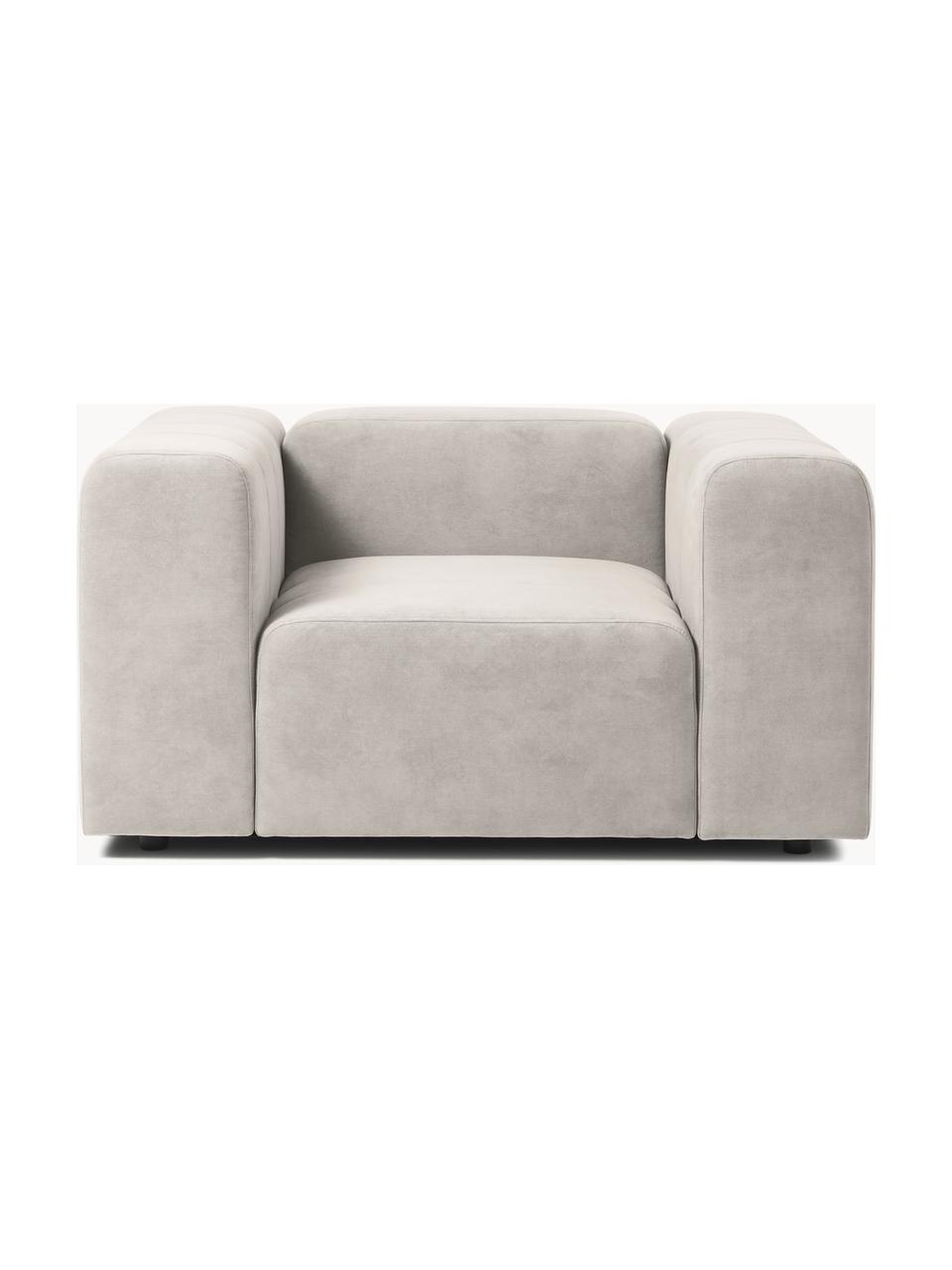 Fauteuil Lena, Bekleding: geweven stof (88% polyest, Frame: grenenhout, multiplex, ha, Poten: kunststof, Geweven stof crèmewit, B 134 x D 106 cm