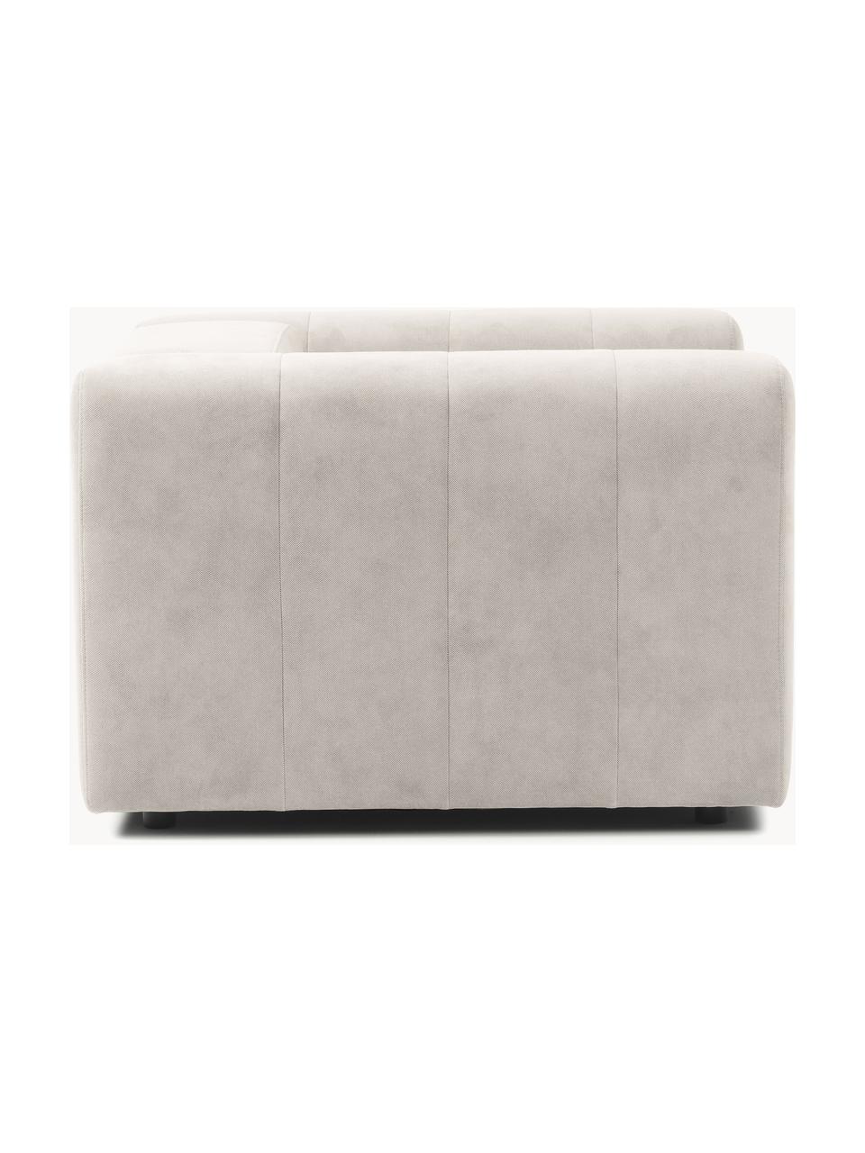 Sillón Lena, Tapizado: tejido (88% poliéster, 12, Estructura: madera de pino, contracha, Patas: plástico, Tejido blanco crema, An 134 x F 106 cm