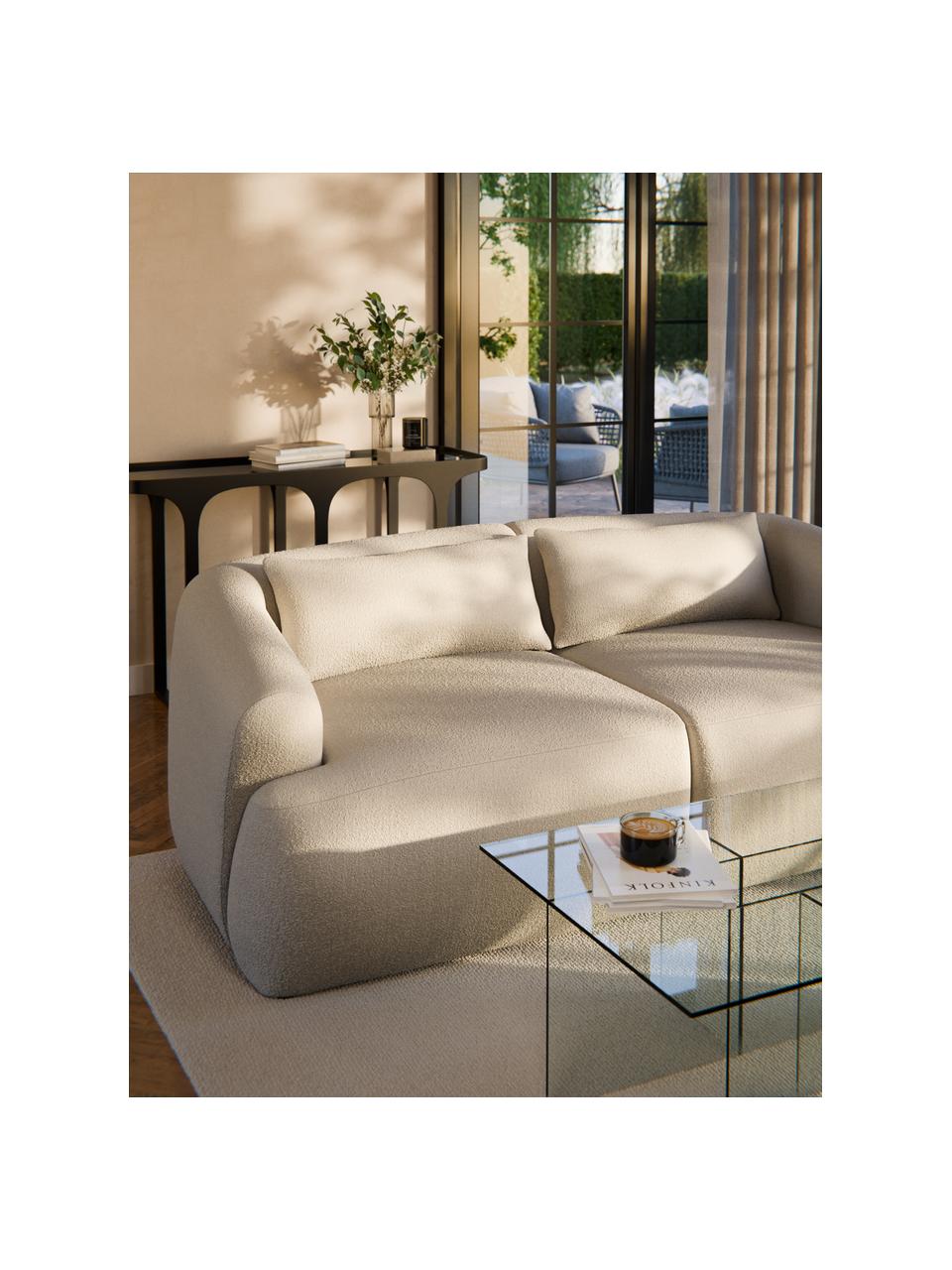 Bouclé-Sofa-Kissen Sofia, Hülle: Bouclé (100 % Polyester), Bouclé Hellbeige, B 30 x L 70 cm