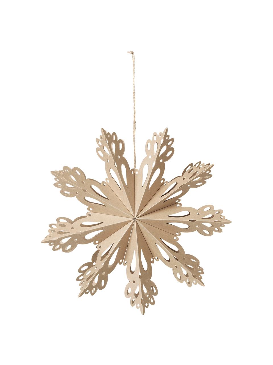 Addobbo a fiocco di neve Snowflake, Carta, Beige, Ø 30 cm