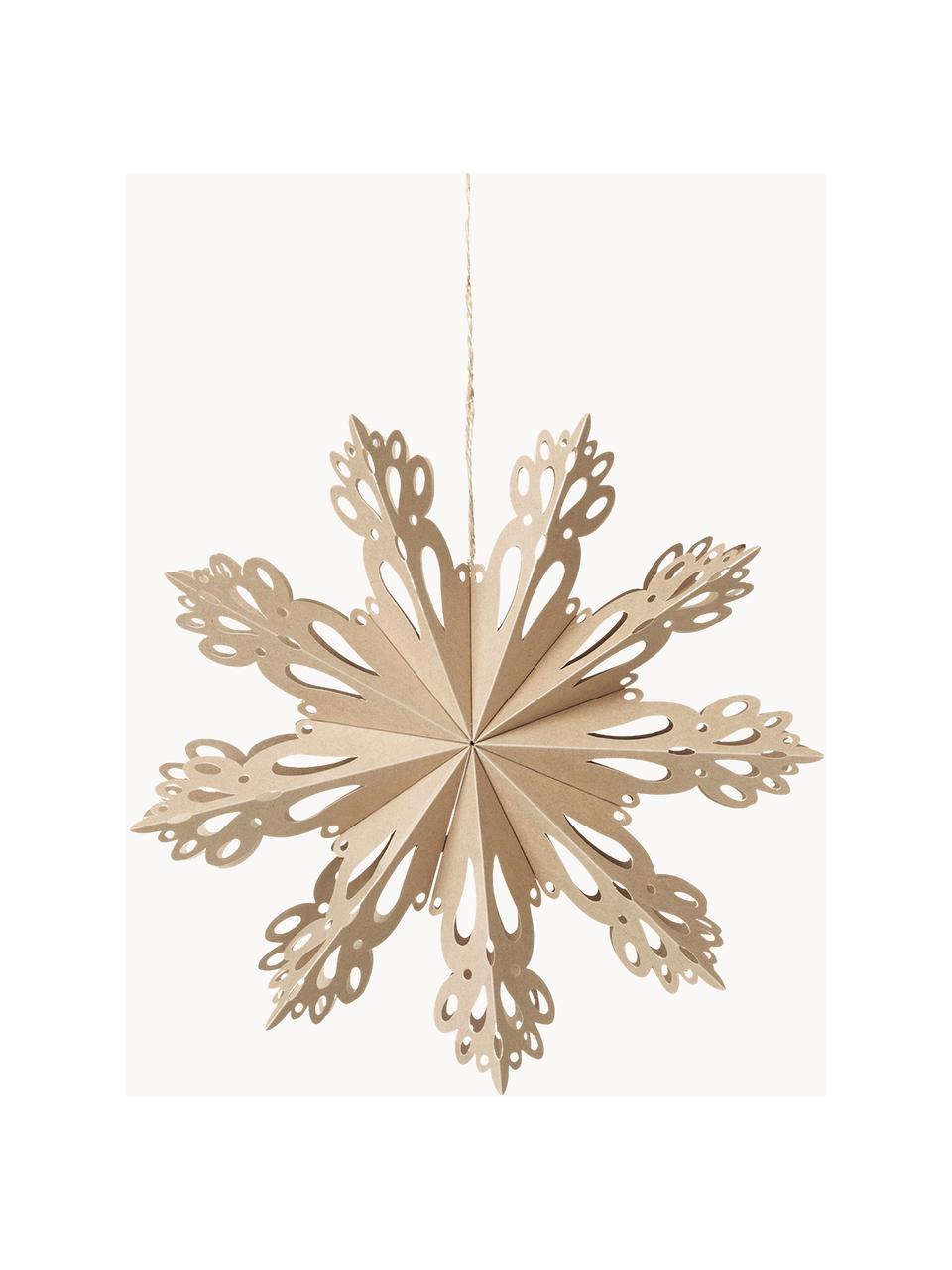 Addobbo a fiocco di neve Snowflake, Carta, Beige, Ø 30 cm