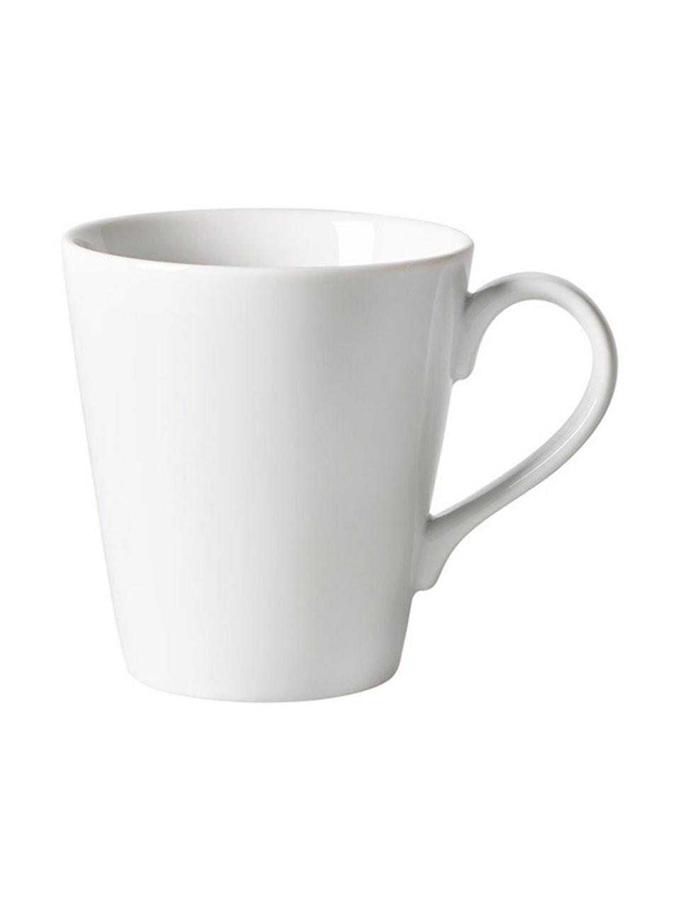 Tazza in porcellana Organic, Porcellana dura, Bianco, Ø 9 x Alt. 10 cm, 350 ml