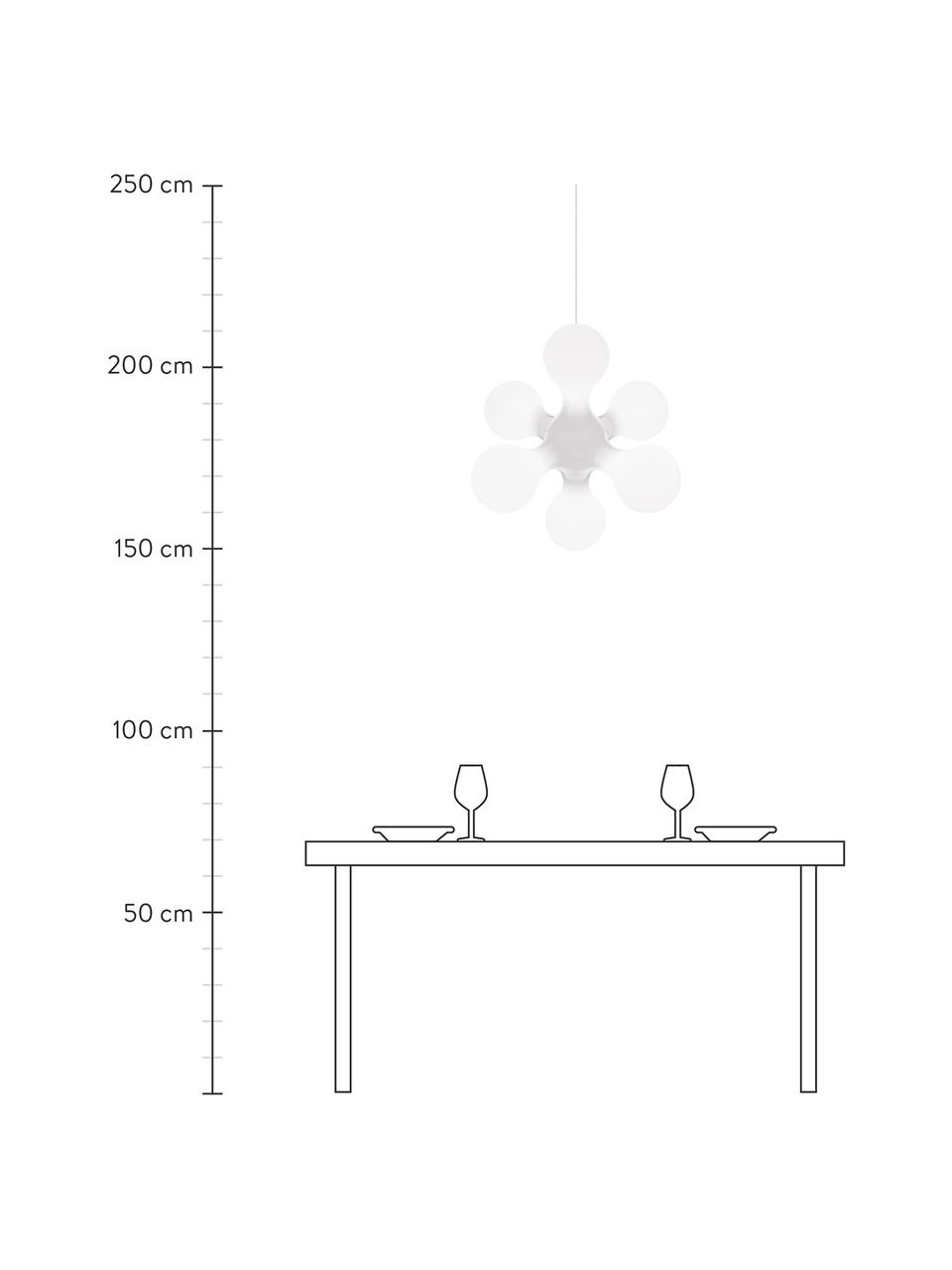 Lampada a sospensione di design con luce regolabile Atomium, Lampada: polietilene, Bianco, Larg. 58 x Alt. 52 cm