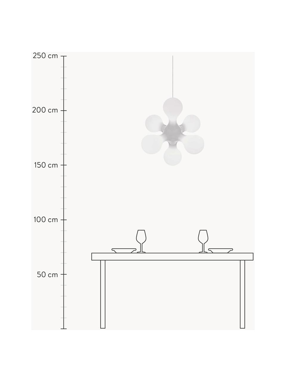 Design Pendelleuchte Atomium, dimmbar, Weiß, B 58 x H 52 cm