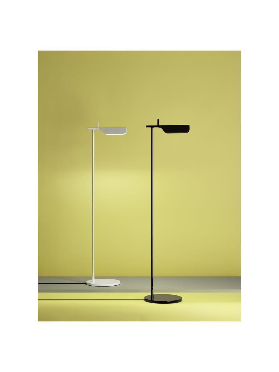 Lampa podłogowa LED z funkcją przyciemniania Tab, Stelaż: aluminium powlekane, Biały, W 110 cm