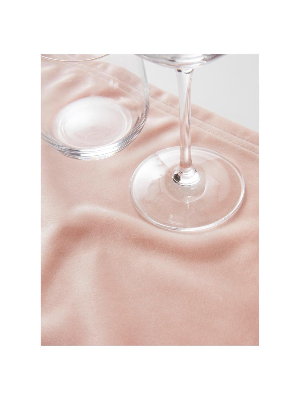 Fluwelen placemats Simone, 2 stuks, 100% polyester fluweel, Roze, 35 x 45 cm