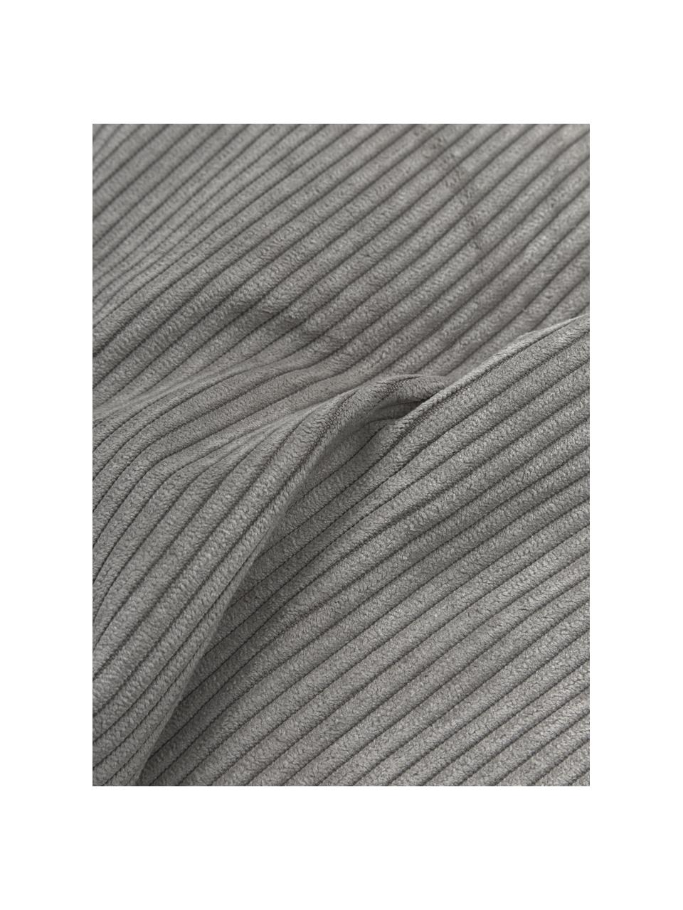 Menčestrový vankúš na pohovku Lennon, Tmavosivá, Š 60 x D 60 cm