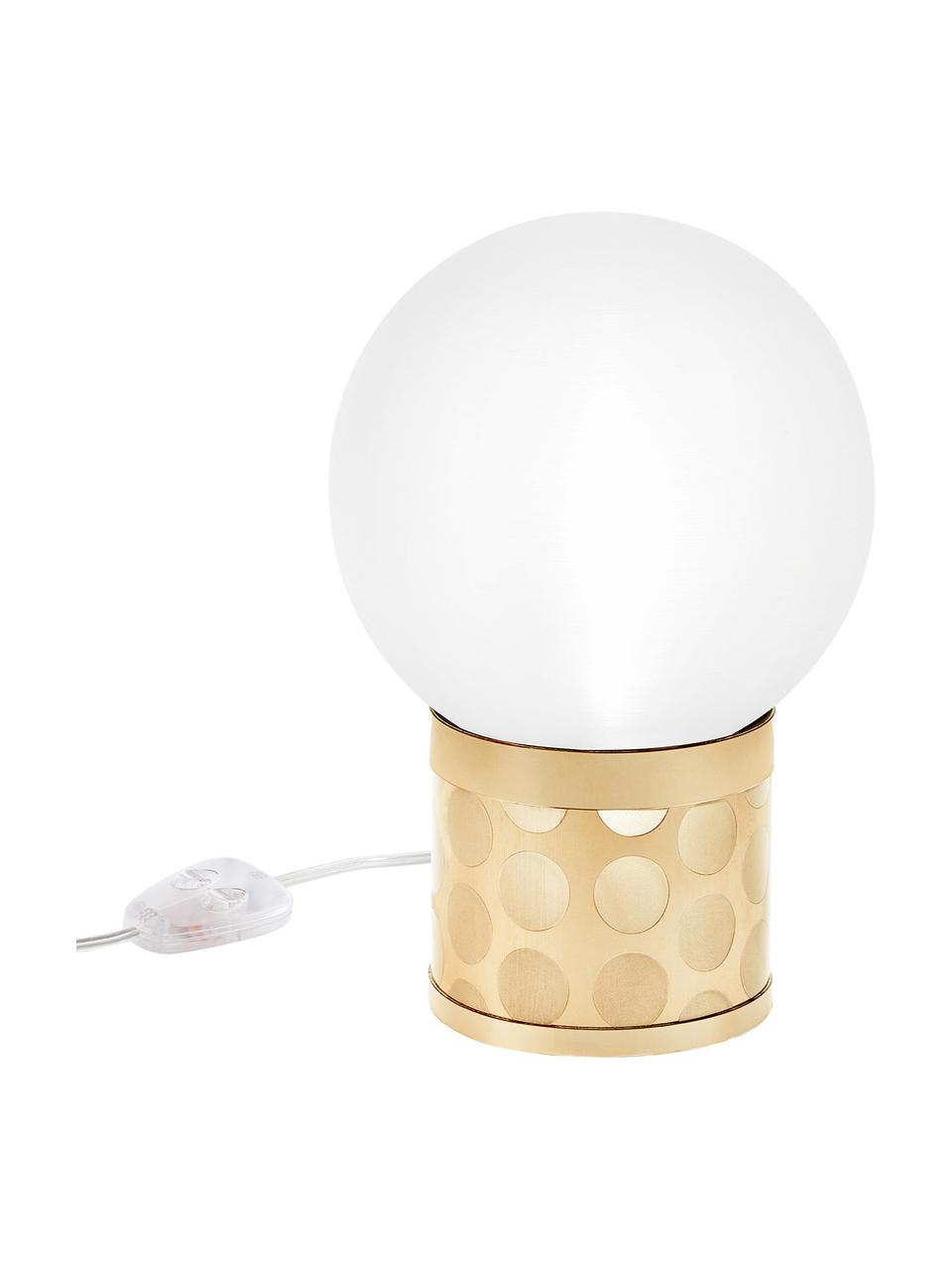 Kleine Dimmbare Tischlampe Atmosfera in Gold, Lampenschirm: Methacrylate, Lampenfuß: Methacrylate, Goldflex, Goldfarben, Weiß, 20 x 30 cm