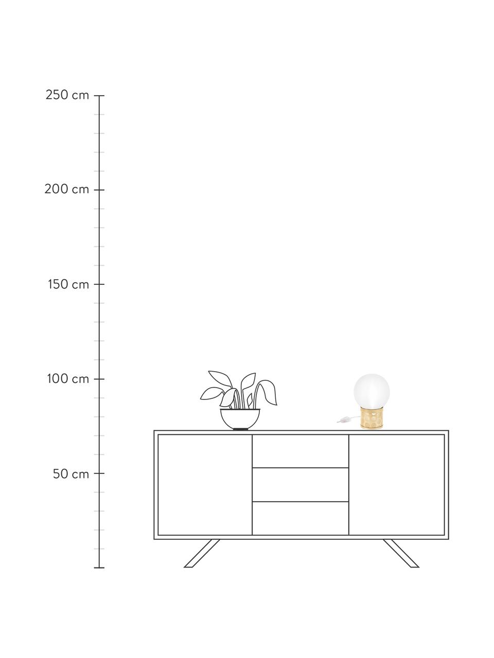 Lámpara de mesa regulable pequeña Atmosfera, Pantalla: metacrilato, Cable: plástico, Dorado, blanco, An 20 x Al 30 cm