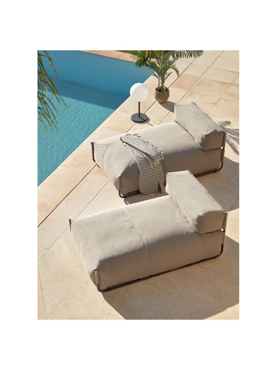 Bain de soleil gonflable Square, Beige, larg. 101 x prof. 165 cm