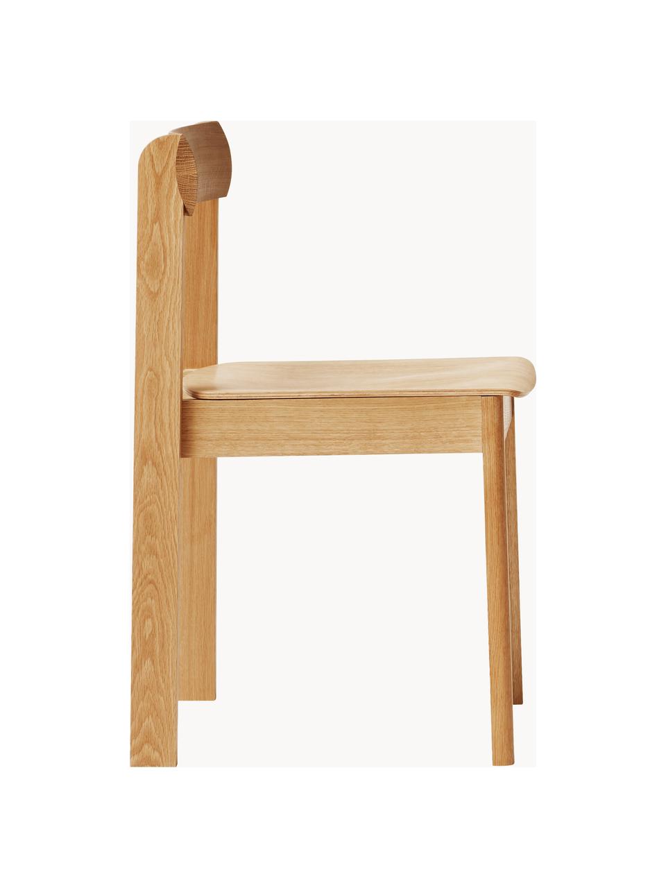 Stohovatelné dřevěné židle Blueprint, 2 ks, Dubové dřevo, Dubové dřevo, Š 46 cm, H 49 cm
