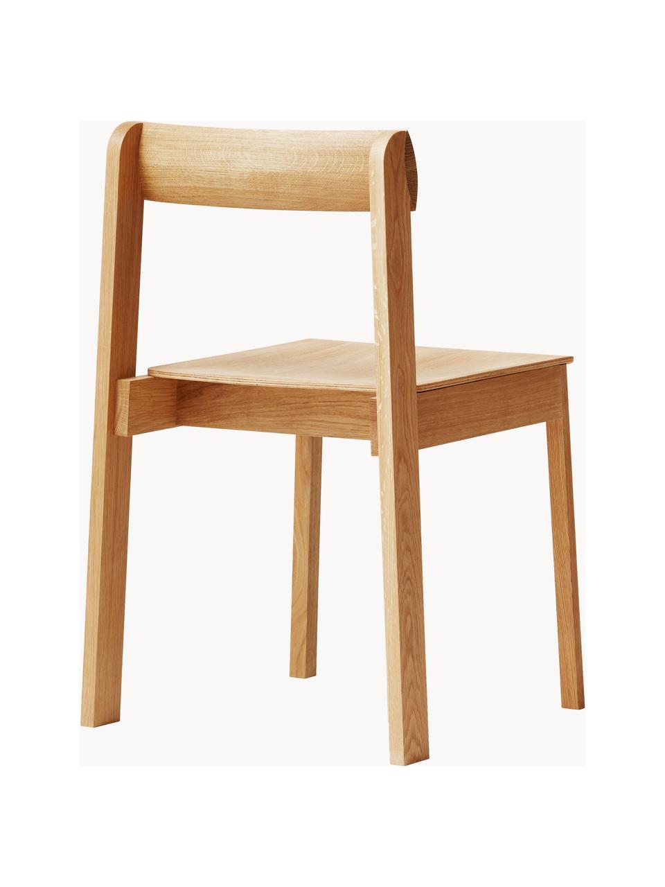 Krzesło z drewna dębowego Blueprint, 2 szt., Drewno dębowe, Drewno dębowe, S 46 x G 49 cm