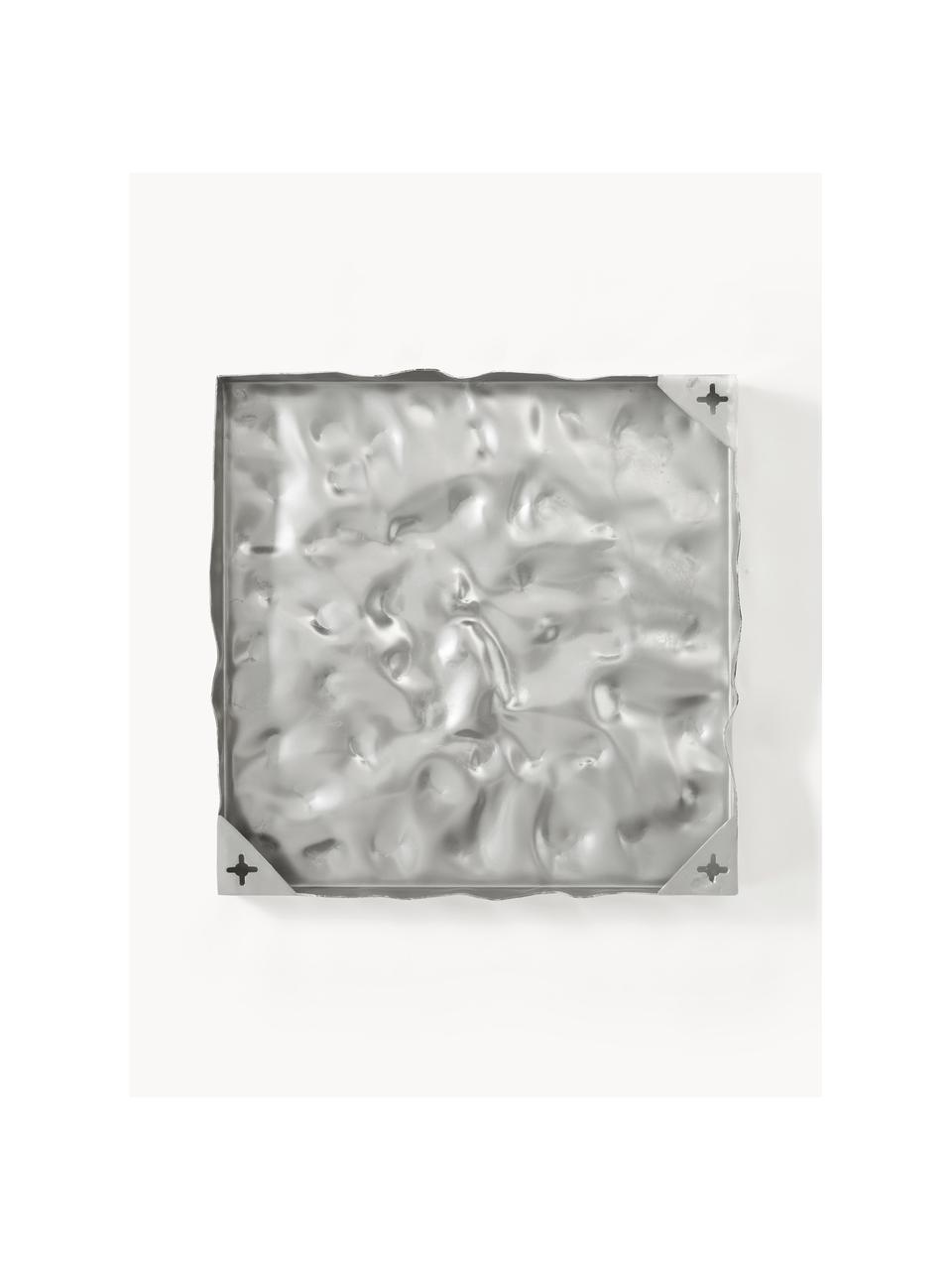Dekoracja ścienna Splash, 2 szt., Aluminium polerowane i lakierowane, Odcienie srebrnego, S 50 x W 50 cm