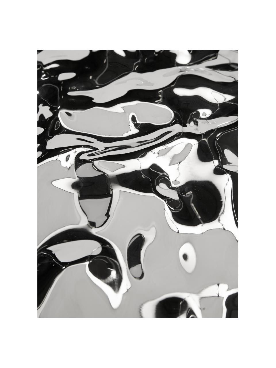 Wandobjekt Splash mit gehämmerter Oberfläche, 2 Stück, Aluminum, poliert, lackiert, Silberfarben, B 50 x H 50 cm
