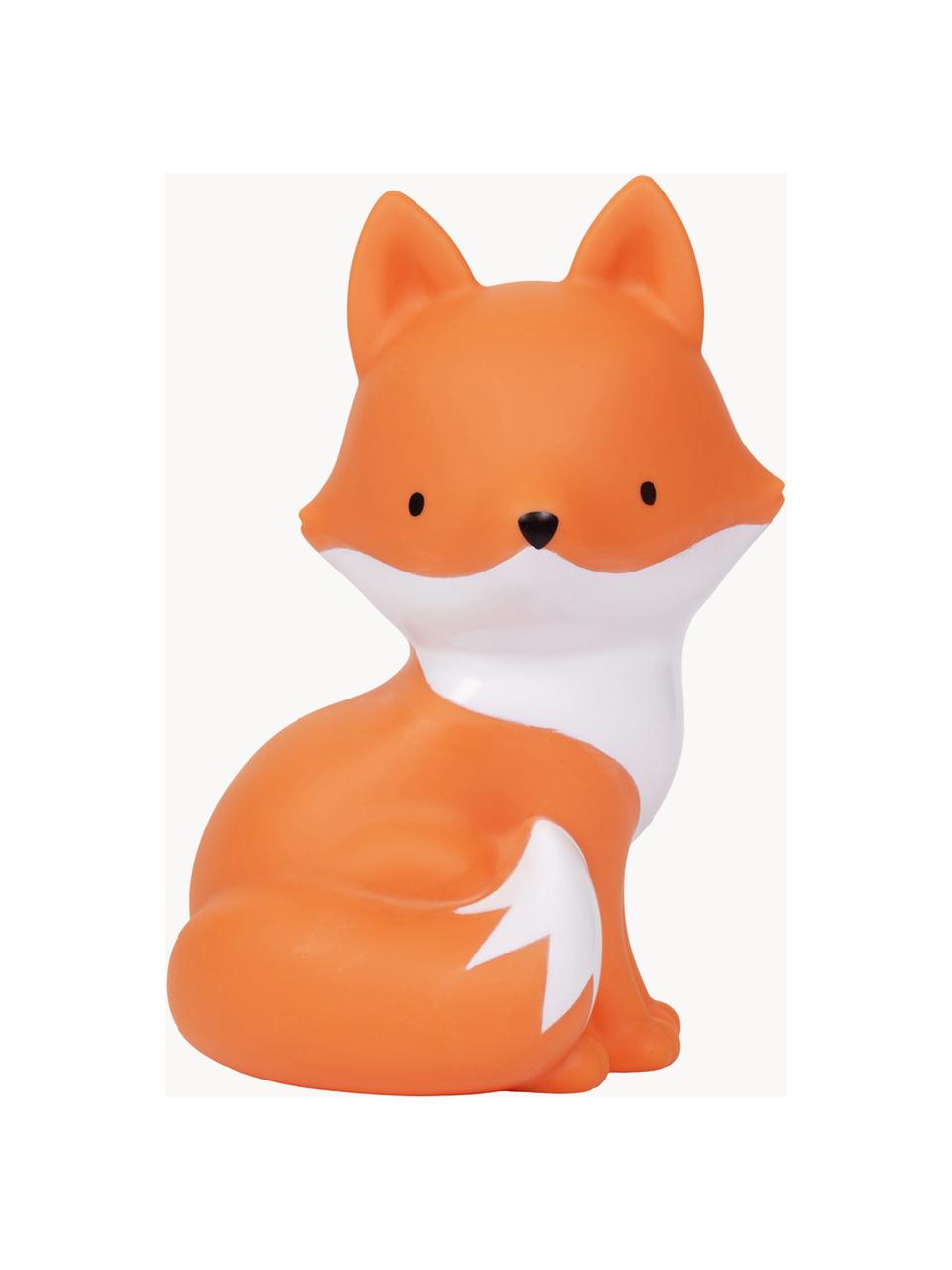 Kinderkamerlamp Fox met timerfunctie, Kunststof, Oranje, wit, B 11 x H 15 cm