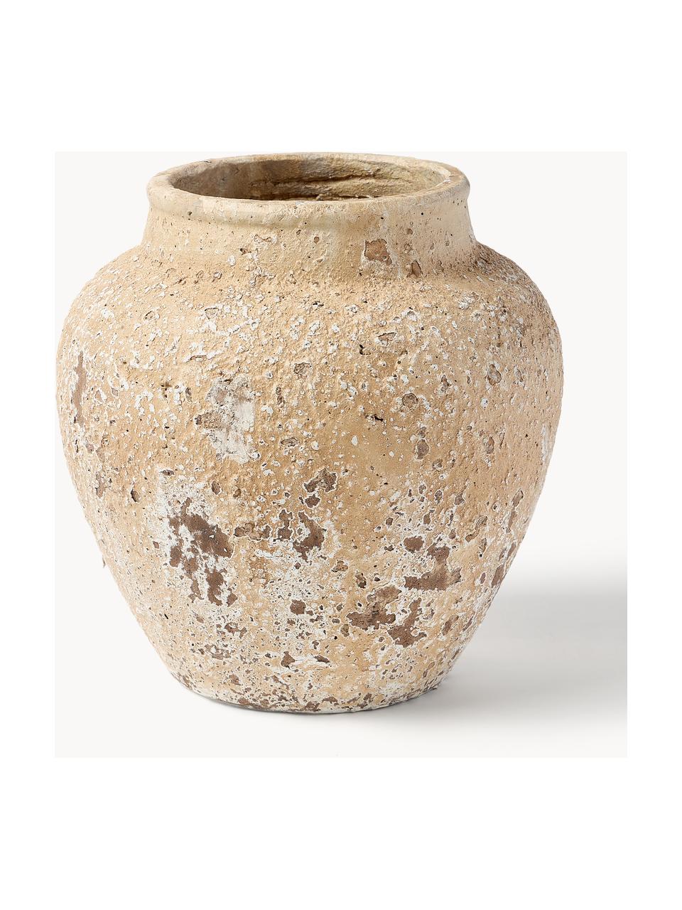 Cache-pot Rome, haut. 23 cm, Béton, Beige clair, nougat, Ø 23 x haut. 23 cm