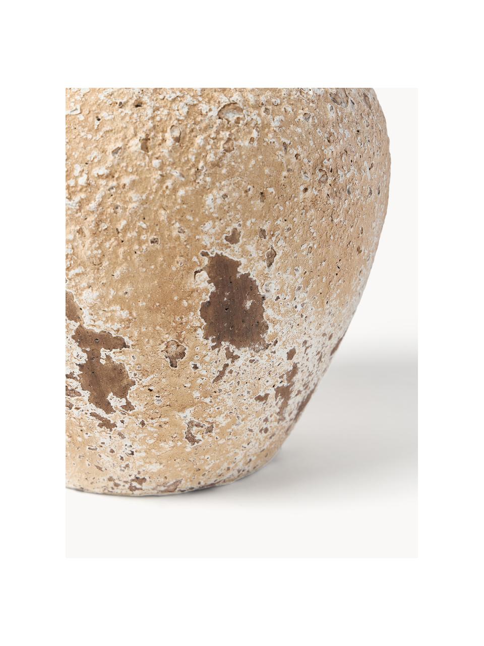 Blumentopf Rome, H 23 cm, Beton, Hellbeige, Nougat, Ø 23 x H 23 cm