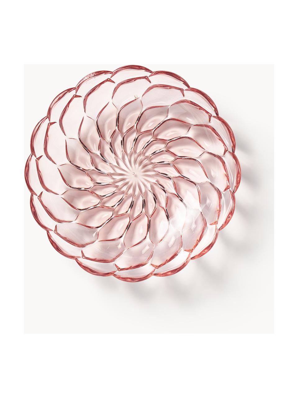 Hluboké talíře se strukturálním vzorem Jellies, 4 ks, Umělá hmota, Světle růžová, Ø 22 cm