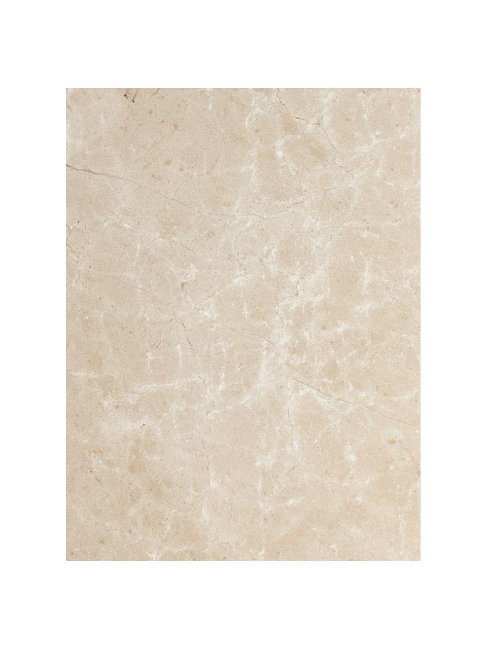 Tavolo ovale in marmo Miley, 120 x 90 cm, Struttura: metallo verniciato a polv, Beige marmorizzato, Larg. 120 x Prof. 90 cm