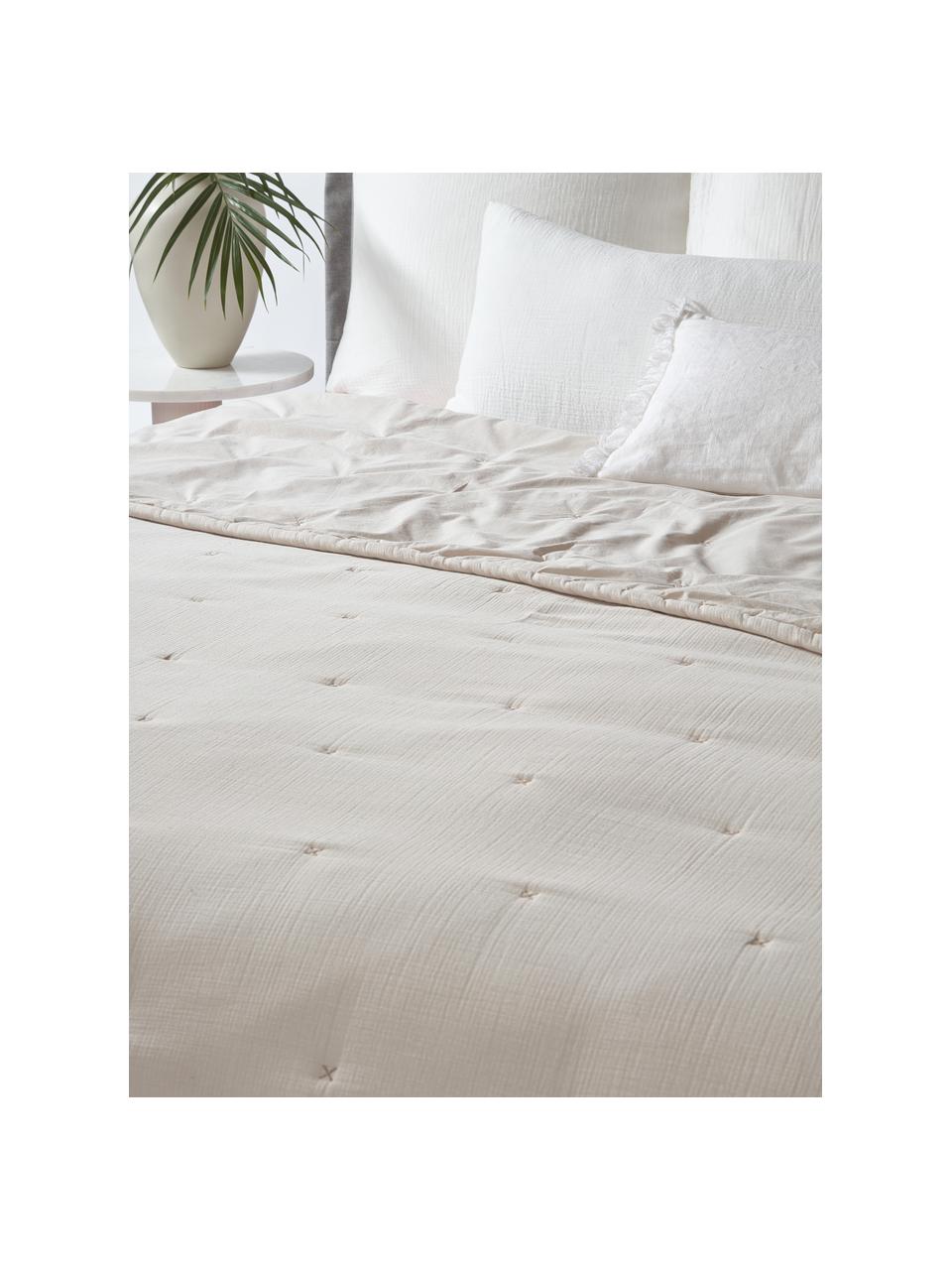 Colcha de algodón Lenore, Funda: 100% algodón, Beige, An 250 x L 230 cm