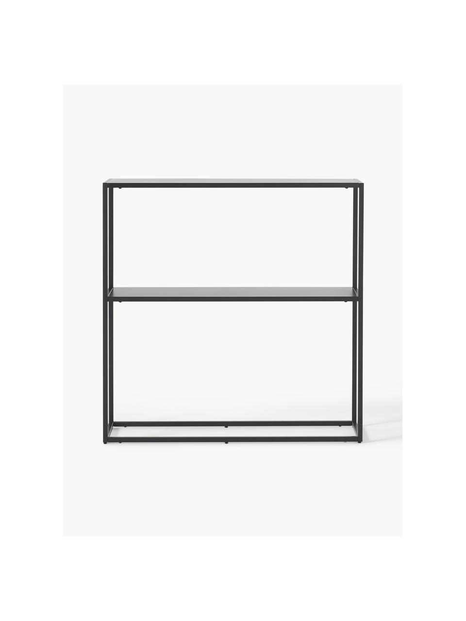 Metall-Regal Neptun mit Ablage, Metall, pulverbeschichtet, Schwarz, B 80 x H 80 cm
