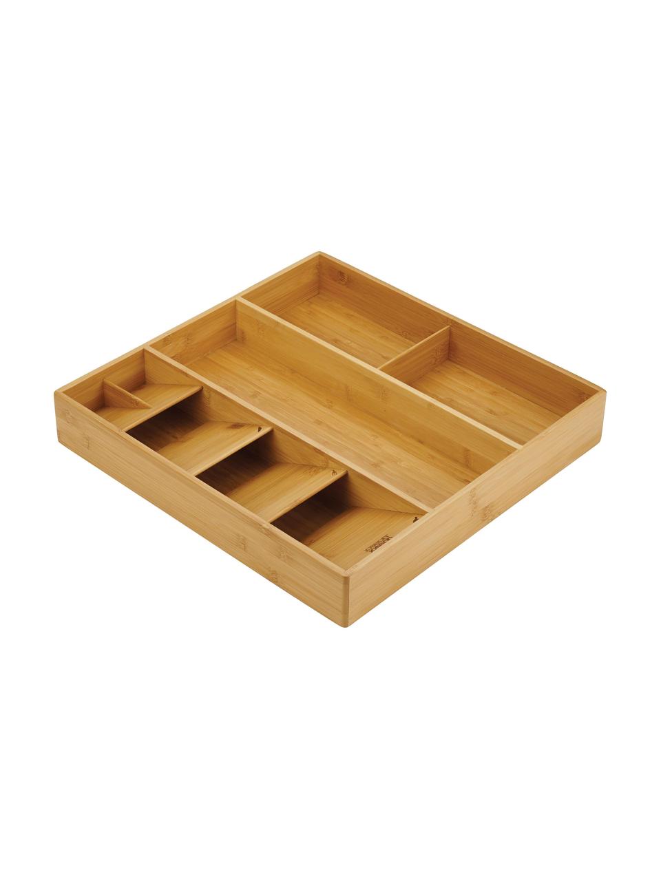Organizer na sztućce z drewna bambusowego DrawerStore, Drewno bambusowe, Brązowy, S 40 x W 6 cm