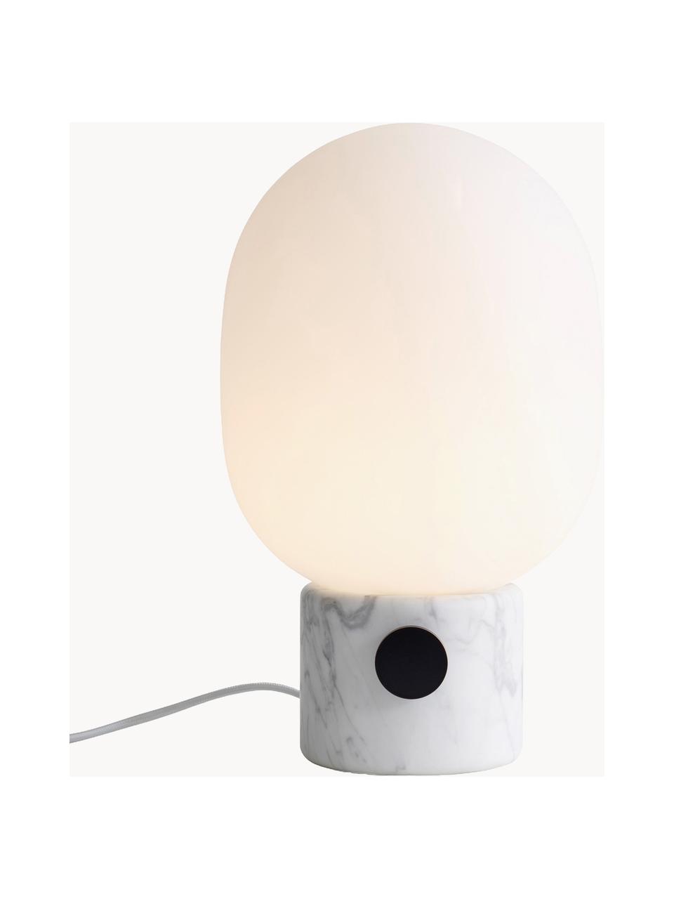 Lampa stołowa z funkcją przyciemniania JWDA, W 32 cm, Biały, jasny szary marmurowy, Ø 19 x W 32 cm