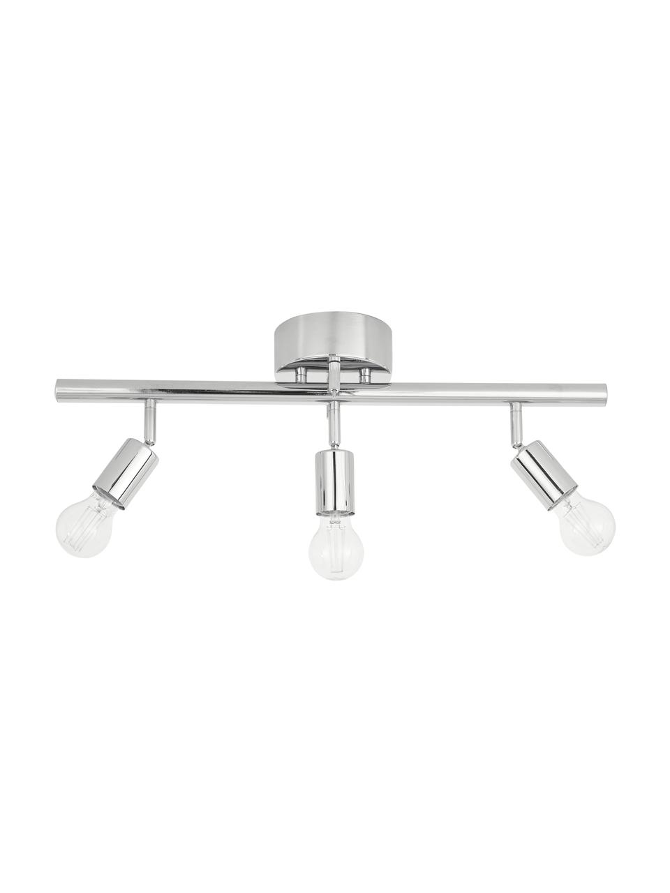 Faretti da soffitto in argento Row, Baldacchino: metallo cromato, Cromo, Larg. 60 x Alt. 20 cm