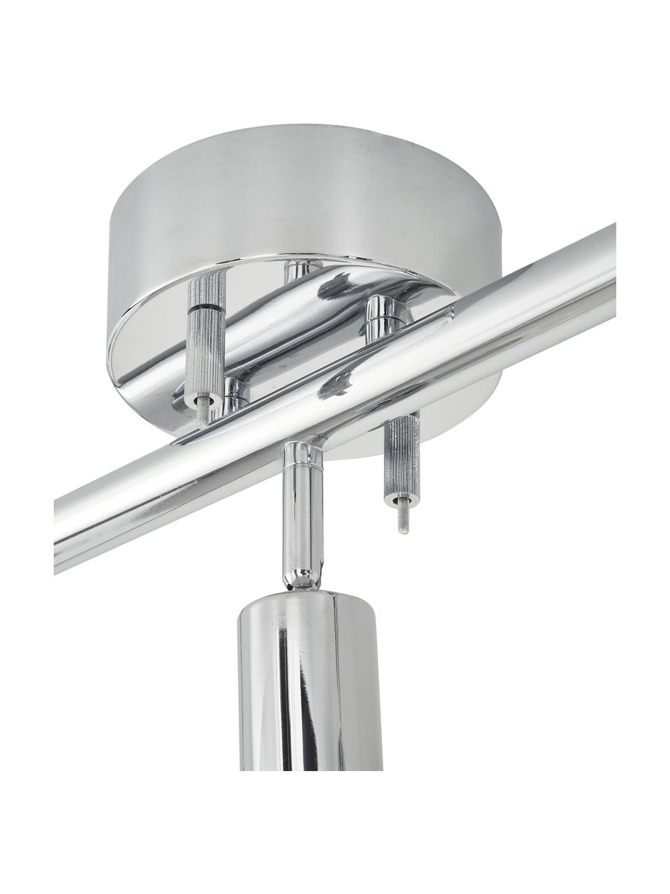 Faretti da soffitto in argento Row, Baldacchino: metallo cromato, Cromo, Larg. 60 x Alt. 20 cm