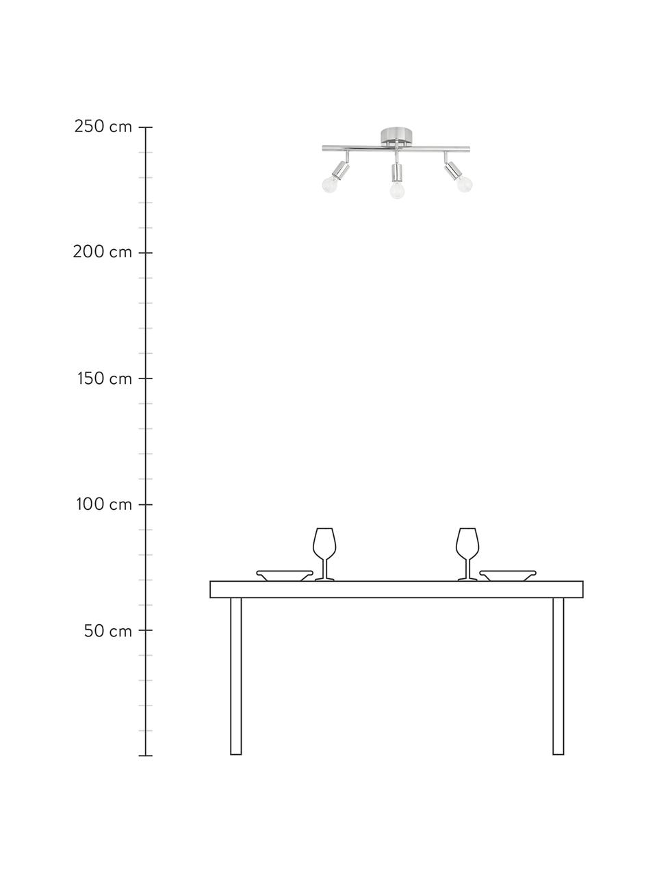 Riel Row, Estructura: metal cromado, Anclaje: metal cromado, Cromo, An 60 x Al 20 cm