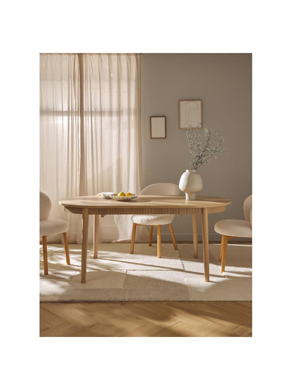 Mesa de comedor extensible Calary, 180-230 x 92 cm, Tablero: aglomerado contrachapado , Patas: madera de roble Este prod, Madera de roble, An 180/230 x F 92 cm